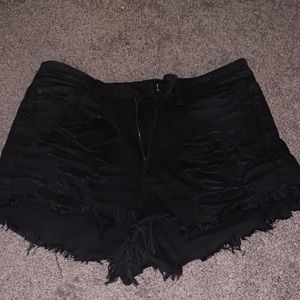 American eagle black jean shorts good condition